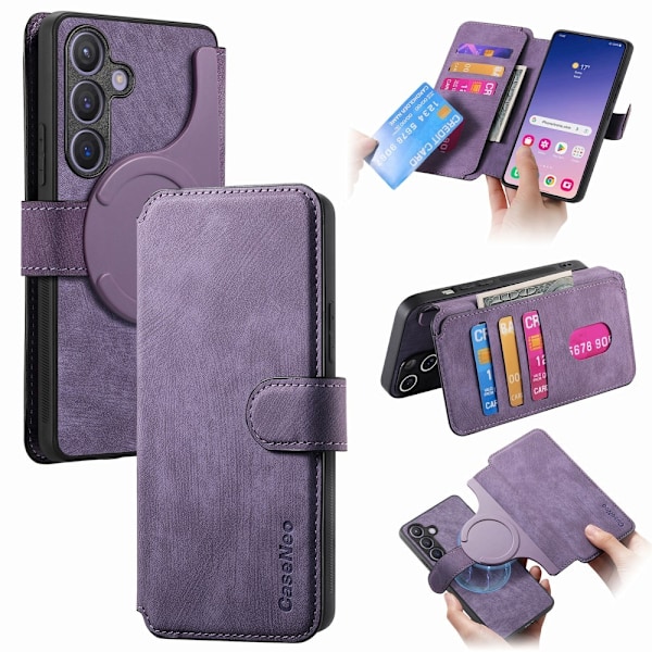 SKALO Samsung S25+ CASENEO MW-03 Plånboksfodral - Lila Lila