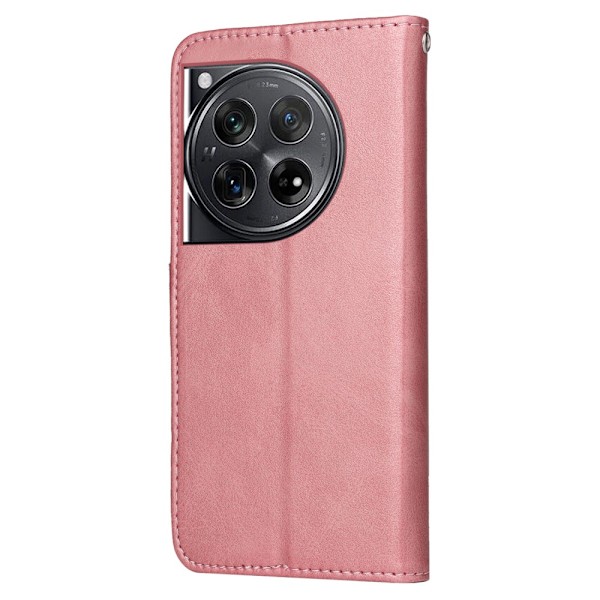 SKALO OnePlus 12 5G PU-Läder Plånboksfodral - Fler färger Rosa