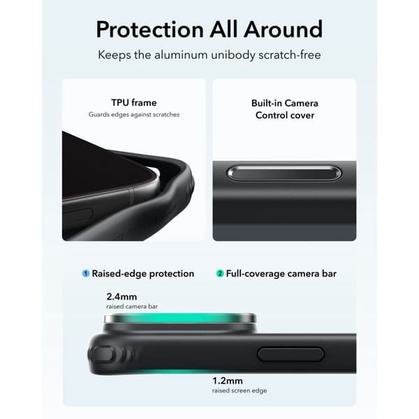 ESR Classic Hybrid Kickstand MagSafe Cover til iPhone 18 Pro – Sort Black