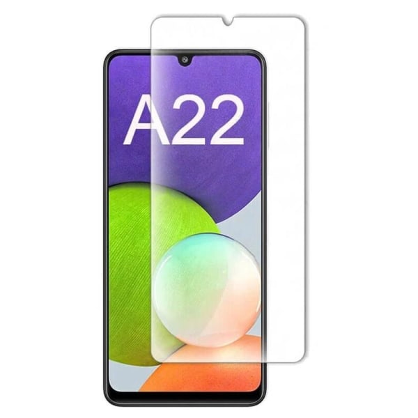 2-PACK SKALO Samsung A22 4G Skärmskydd i Härdat glas Transparent