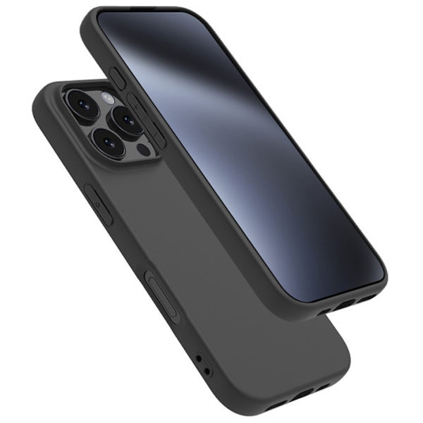 SKALO iPhone 16 Pro Mattsvart Ultratunn TPU-Skal Svart