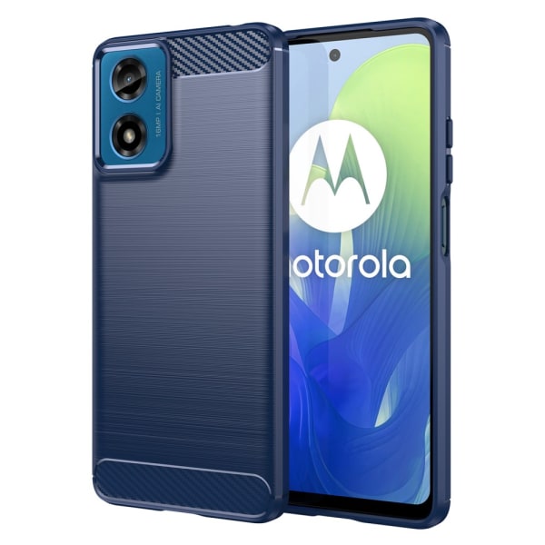 SKALO Motorola Moto G04 Armor Carbon Stöttåligt TPU-skal - Fler Blå