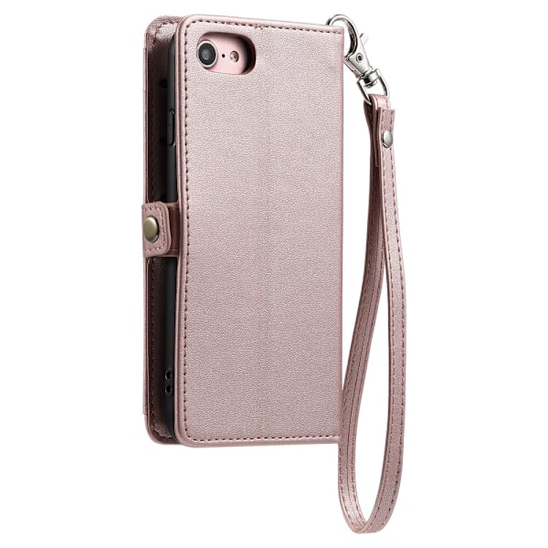 SKALO iPhone 16e PU-Läder Envelope Plånboksfodral - Roséguld Rosa guld