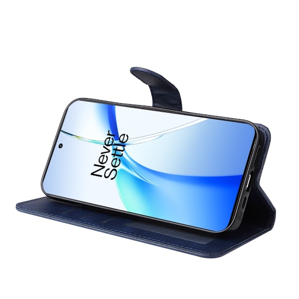 SKALO OnePlus 13R PU-læder Flip Cover - Vælg farve Blue