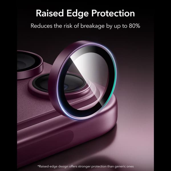 ESR Armorite Camera Protector Kameraskydd i Härdat glas för iPhone 18 Pro - Deep Burgundy Vin, röd