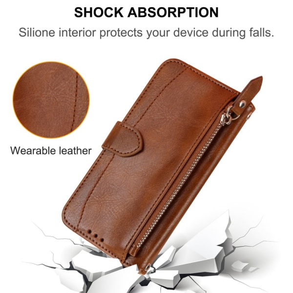 SKALO Sony Xperia 5 V Evelope Clutch 5-Lokeroa - Ruskea Brown