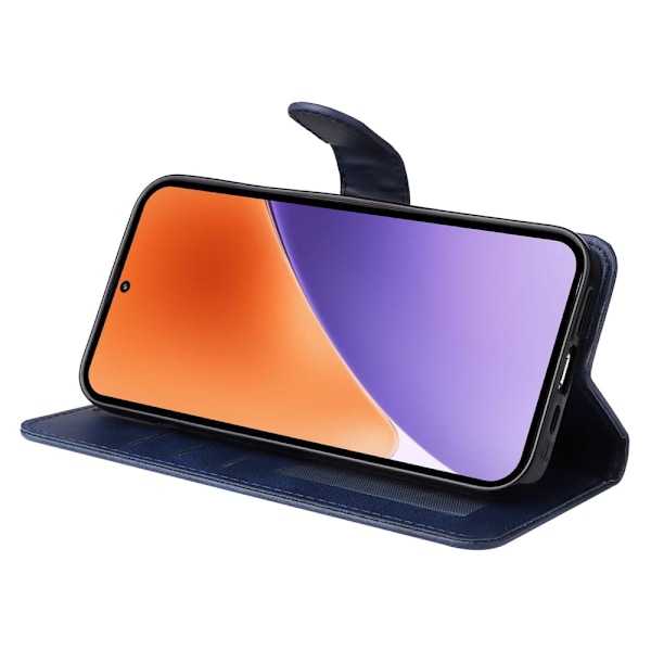 SKALO Xiaomi 15 PU-läder Plånboksfodral - Fler färger Blå