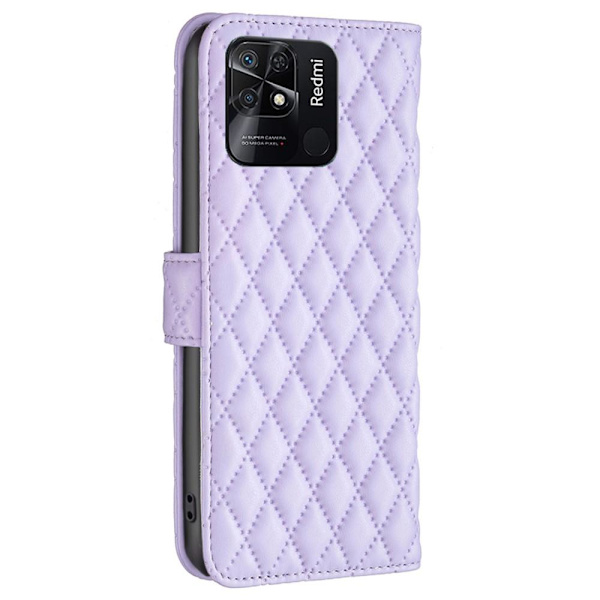 SKALO Xiaomi Redmi 10C BINFEN COLOR Quiltet Pung - Lilla Purple