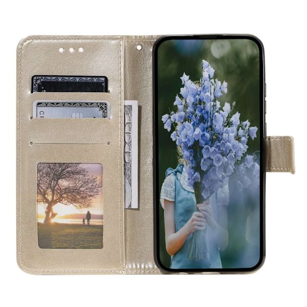 SKALO Sony Xperia 10 V Mandala Flip Cover - Guld Gold