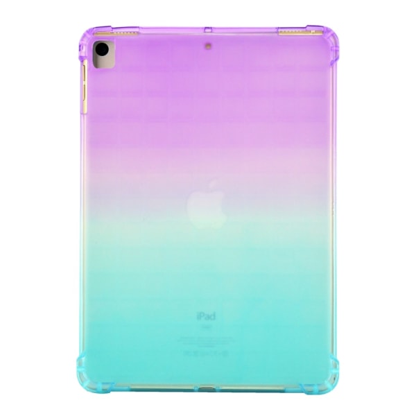 SKALO iPad 10.2 Gradient TPU Suojakuori - Violetti-Turkoosi Multicolor