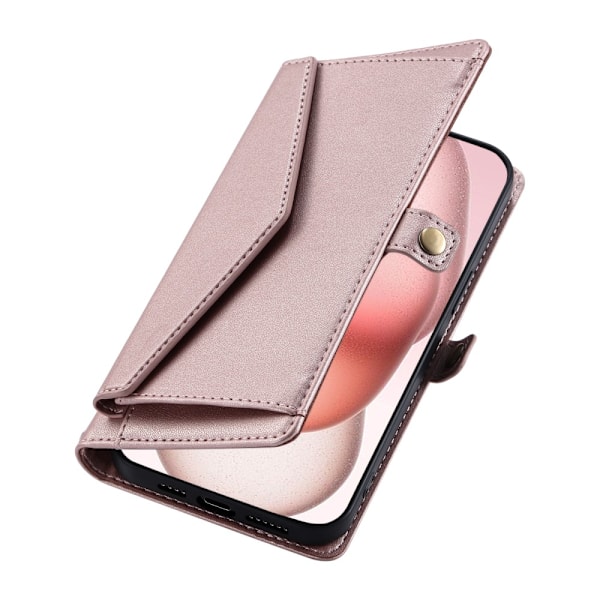 SKALO iPhone 16 Plus Evelope Clutch 5-Fack - Roséguld Rosa guld