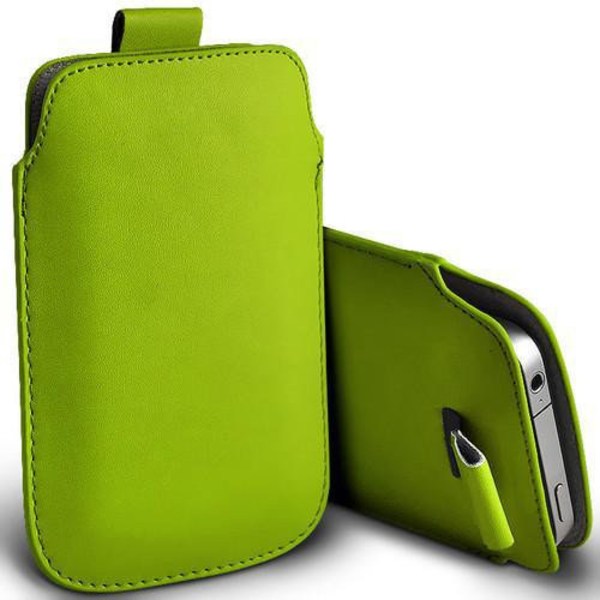 Pull tab / Läderficka - Passar iPhone 5/5S/5C/SE - fler färger Grön