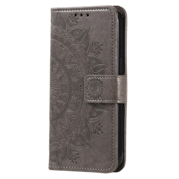 SKALO Samsung A14 4G/5G Mandala Flip Cover - Grå Grey