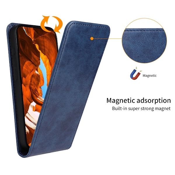 SKALO iPhone 16e Vertical PU-Läder Skal - Svart Svart