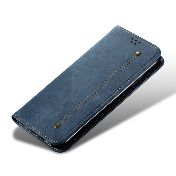 SKALO iPhone 16 Pro Jeans Plånboksfodral - Blå Blå
