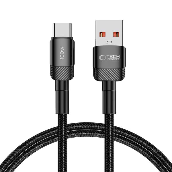 Tech-Protect UltraBoost Evo USB-C-kaapeli 100W 1m - Musta Black