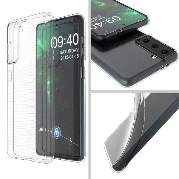 Läpinäkyvä silikoni-TPU-kotelo Samsung S21 Plus -puhelimelle Transparent