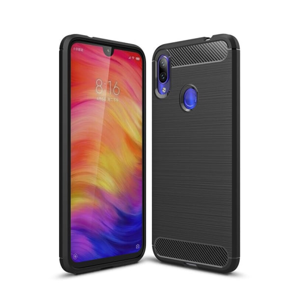 Stöttåligt Armor Carbon TPU-skal Xiaomi Redmi Note 7 Black