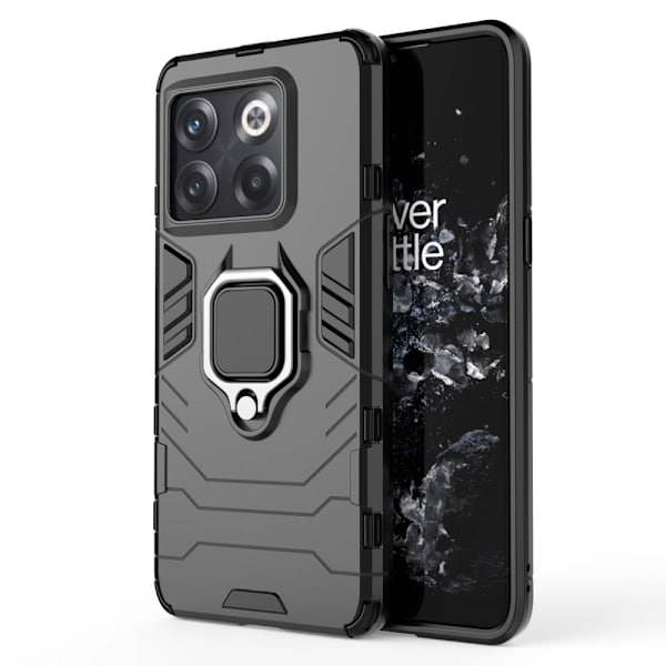 SKALO OnePlus 10T 5G Armor Hybrid metal ring cover - Sort Black