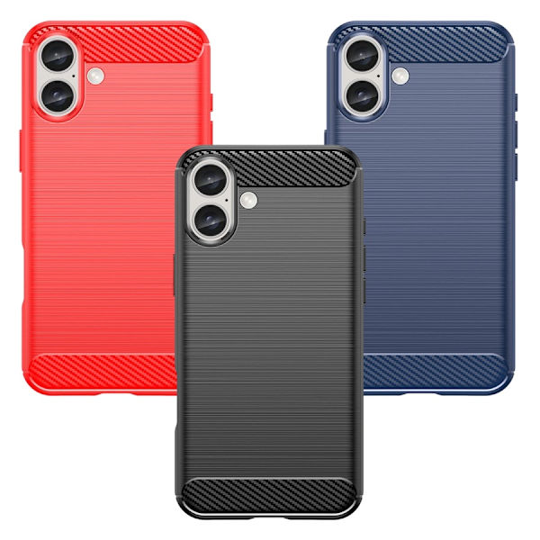 SKALO iPhone 16 Plus Armor Carbon Stöttåligt TPU-skal - Fler färger Blå