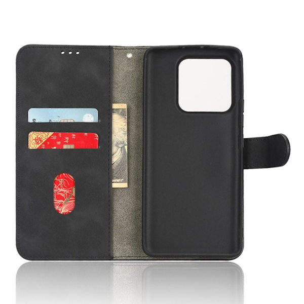 SKALO Xiaomi 13 Pro 5G Matt PU-læderpungetui - Sort Black