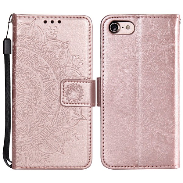 SKALO iPhone 16e Mandala Plånboksfodral - Roséguld Rosa guld