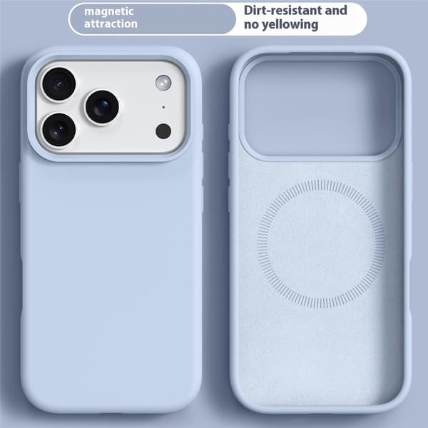 SKALO Tynd Silikone Cover til iPhone 18 Pro Max - Lyseblå Light blue