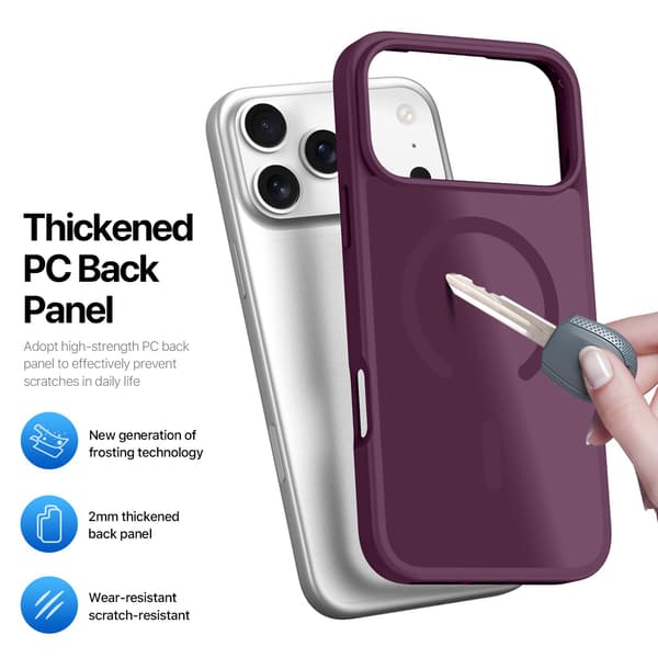 DUX DUCIS Yind Series Matte Finish Cover til iPhone 18 Pro Max - Vin rød Wine red