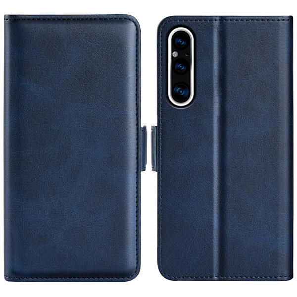 SKALO Sony Xperia 1 V Premium Wallet Flip Cover - Blå Blue
