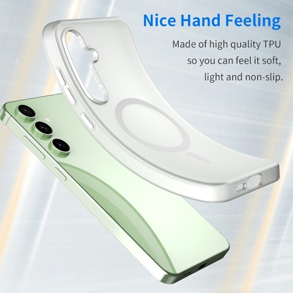 SKALO Samsung S24 FE Matt Translucent Hybrid Skal - Vit Vit