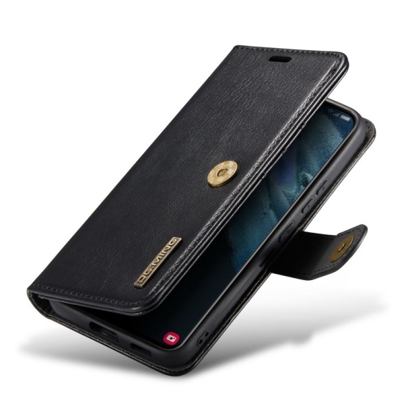 DG MING Samsung S23 Plus 2-in-1 magneetti lompakkokotelo - Musta Black