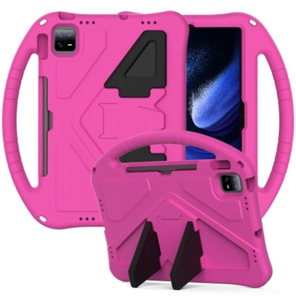 SKALO Xiaomi Pad 6 Børneskal med håndtag og stativ - Pink Pink