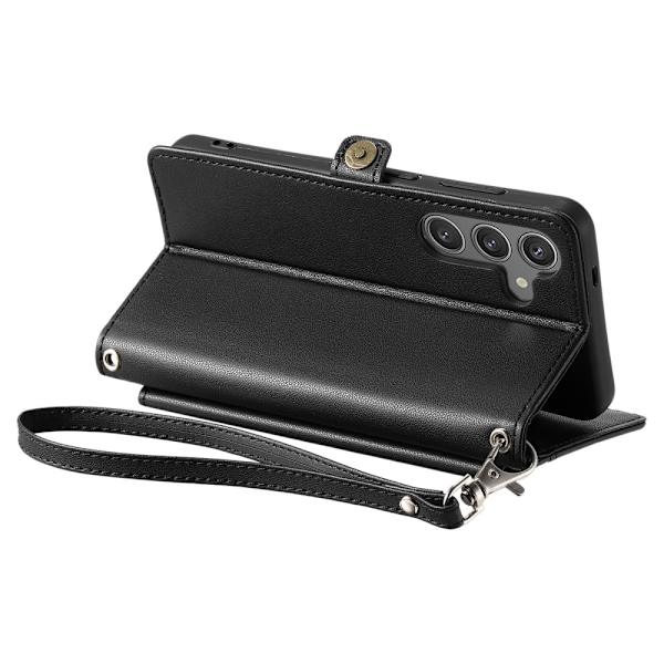 SKALO Samsung A16 PU-Läder Envelope Plånboksfodral - Svart Svart