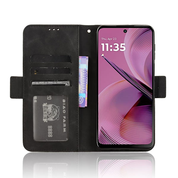 SKALO Motorola Moto G55 5G 6-FACK Plånboksfodral - Svart Svart