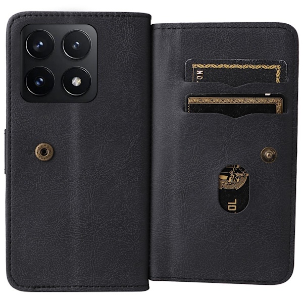 SKALO Xiaomi 14T Pro 10-RUM Flip Cover - Sort Black