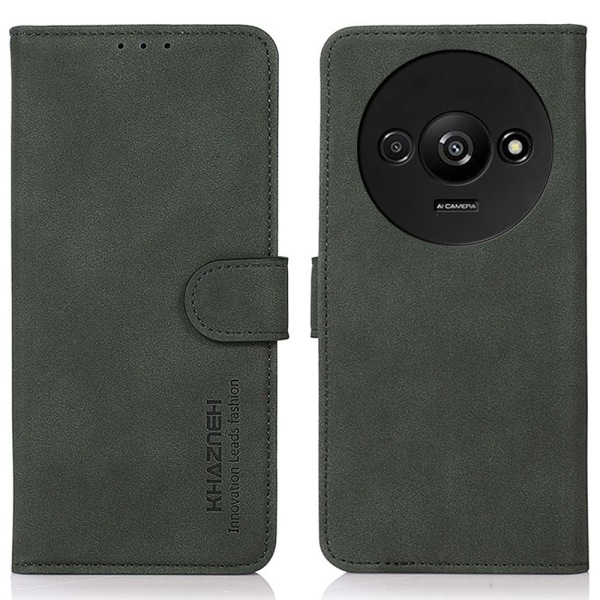 SKALO Xiaomi Redmi A3 KHAZNEH Plånboksfodral i PU-Läder - Grön Grön