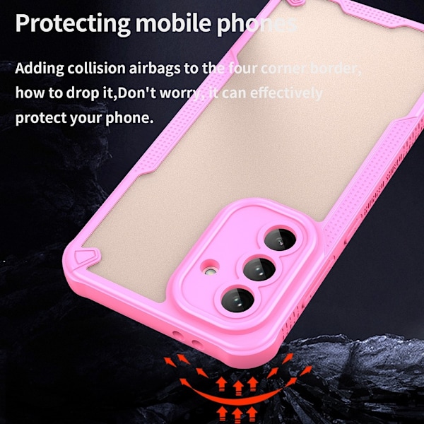 SKALO Samsung A56 5G Armor Hybrid Frosted Cover - Pink Pink
