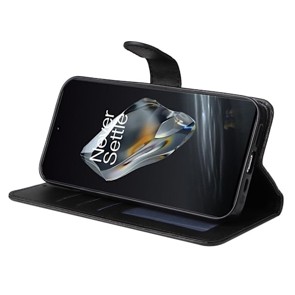 SKALO OnePlus 12 5G PU-læder Pungetui - Vælg farve Black