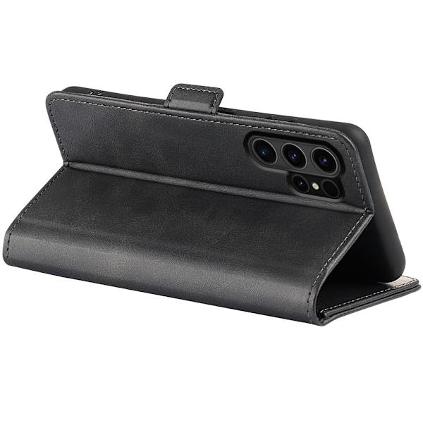 SKALO Samsung S24 Ultra Premium Wallet Flip Cover - Sort Black