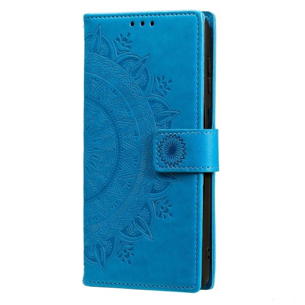 SKALO Samsung S22 Mandala Plånboksfodral - Blå Blå