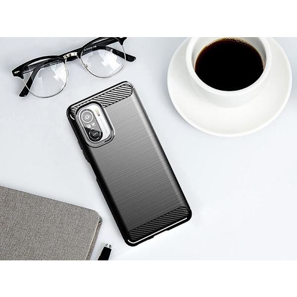SKALO Xiaomi Poco F3 Armor Carbon Stødsikker TPU-cover - Vælg farve Red