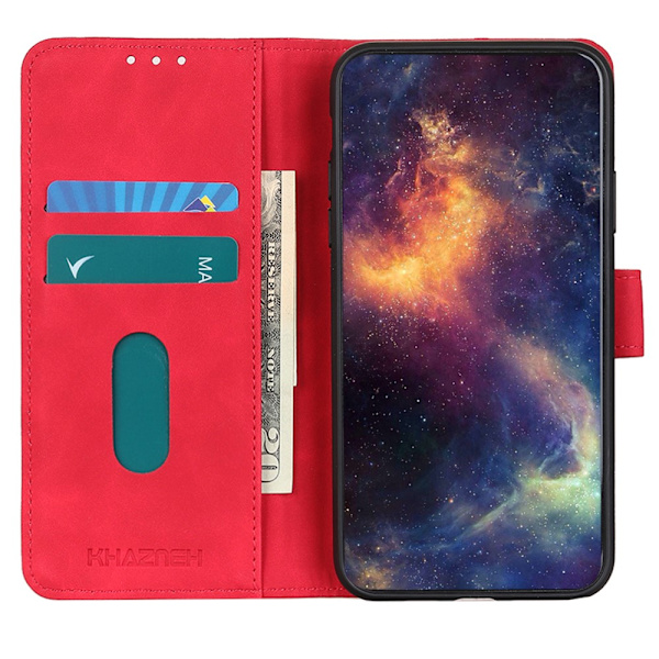 SKALO OnePlus 12 5G KHAZNEH Pungetui i PU-læder - Rød Red