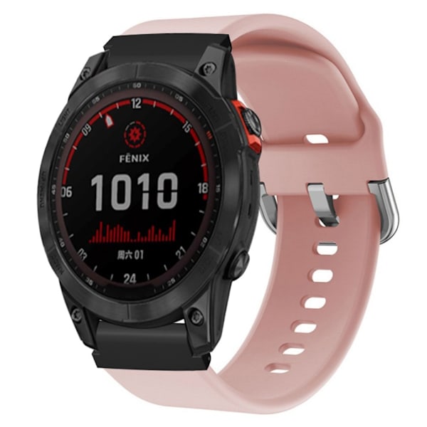 SKALO Garmin Fenix 8 43mm Silikonearmbånd Formtilpasset - Vælg farve Pink