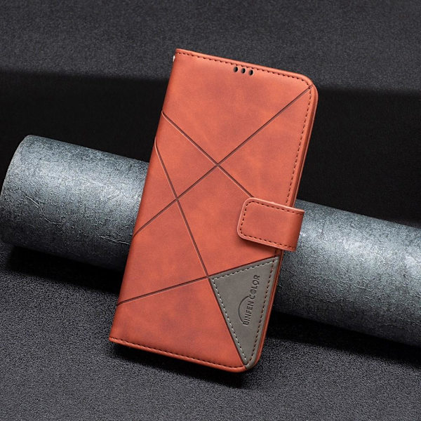 Xiaomi Redmi Note 12 5G BINFEN COLOR Præget Flip Cover - Brun Brown