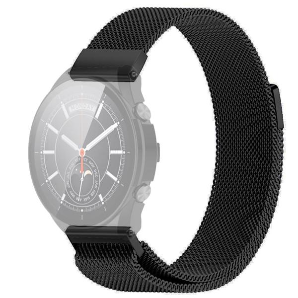 SKALO Milanese Loop till Xiaomi Watch S1 / S1 Active - Fler färger Svart