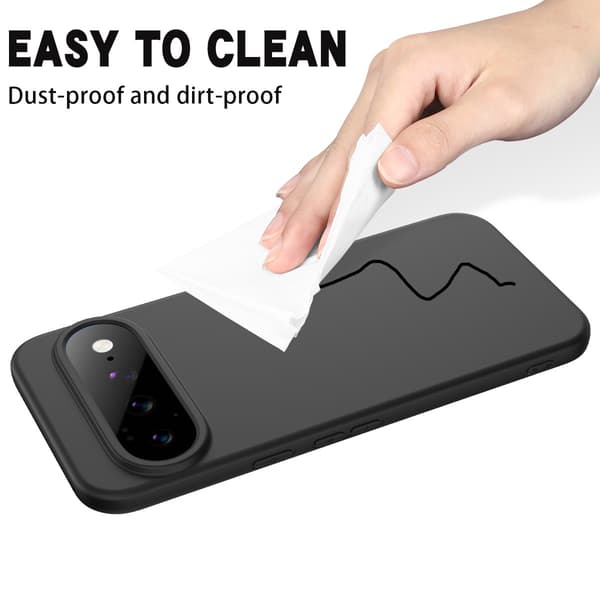 SKALO Tynd Silikone Cover til Google Pixel 11 - Sort Black