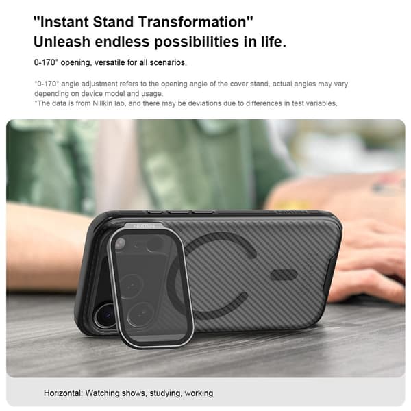 NILLKIN Camshield Prop Magnetic Series Cover til iPhone 18 Pro - Sort Black