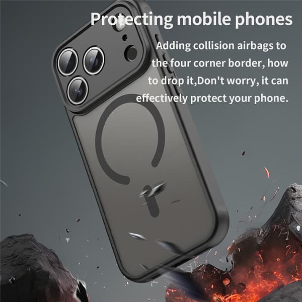 SKALO Mat Hybrid Cover til iPhone 18 Pro Max - Sort Black