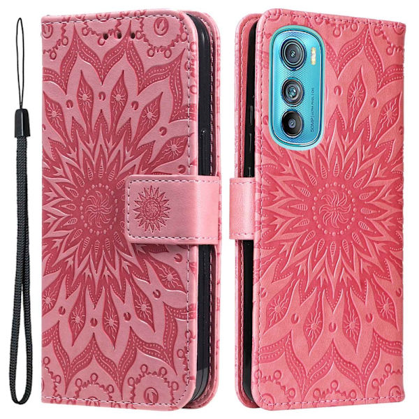 SKALO Motorola Edge 30 5G Mandala Flip Cover - Pink Pink