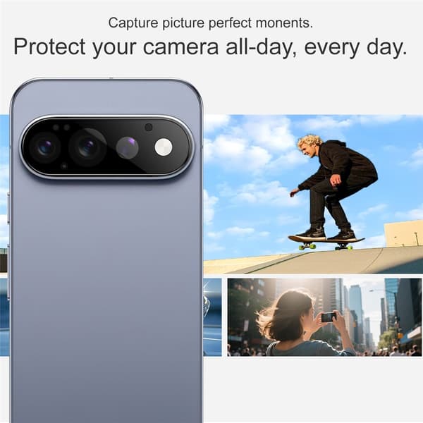 IMAK Kamerabeskyttelse af hærdet glas til Google Pixel 11 Pro - Sort Black